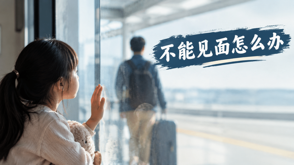 a child’s farewell through glass